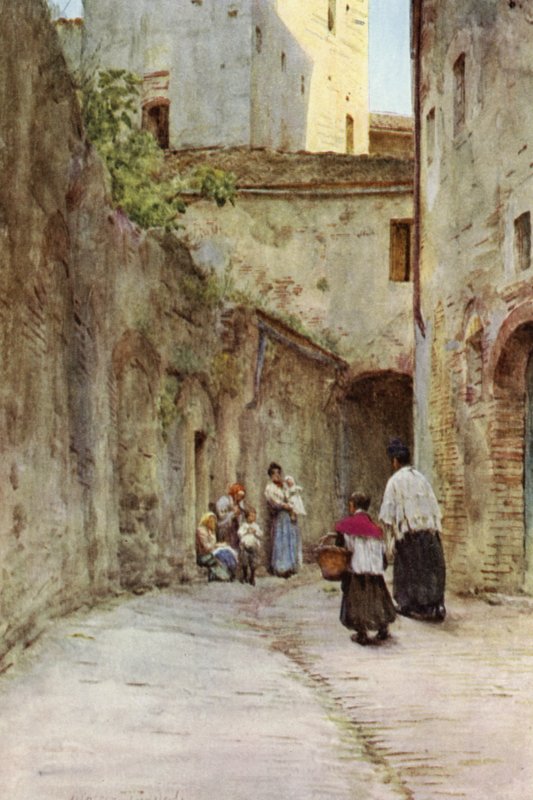 Házak áldása, Olasz Riviéra (színes litó) alkotó: Walter Frederick Roofe Tyndale
