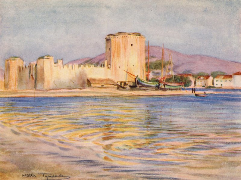 Castel Camerlengo, Trau (színes litográfia) alkotó: Walter Frederick Roofe Tyndale