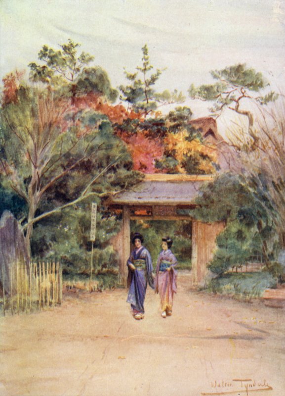 A Shaker Gardens átjárója Tokió közelében alkotó: Walter Frederick Roofe Tyndale