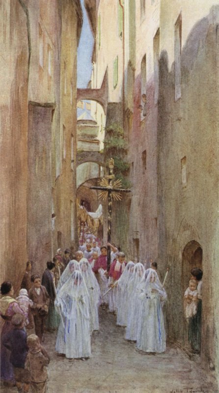 Felvonulás, San Remo, Olaszország alkotó: Walter Frederick Roofe Tyndale