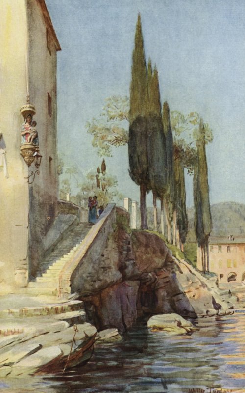 S Michele, Rapallo, Olaszország (színes litho) alkotó: Walter Frederick Roofe Tyndale