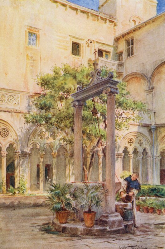 A San Domenico kolostor, Ragusa (színes litográfia) alkotó: Walter Frederick Roofe Tyndale