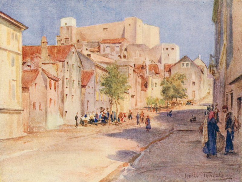The High Street, Sebenico (színes litográfia) alkotó: Walter Frederick Roofe Tyndale