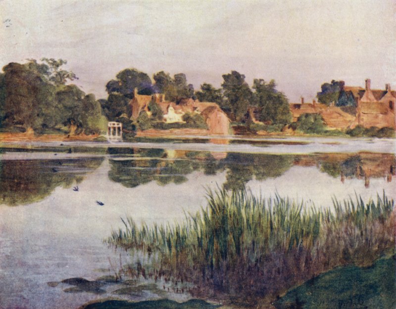 Az új erdő: Beaulieu malom (színes litó) alkotó: Walter Frederick Roofe Tyndale