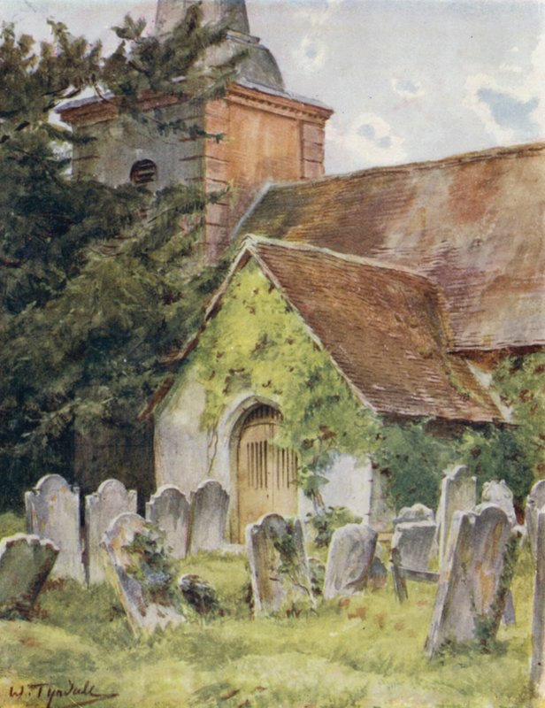 Az új erdő: Brokenhurst Church (színes litó) alkotó: Walter Frederick Roofe Tyndale