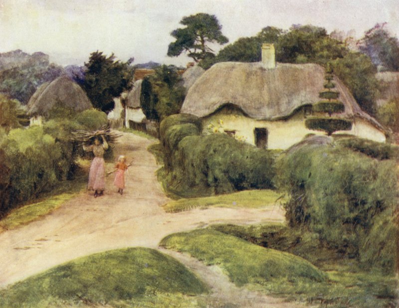 Az új erdő: Furzy Lodge, Beaulieu közelében (színes litó) alkotó: Walter Frederick Roofe Tyndale