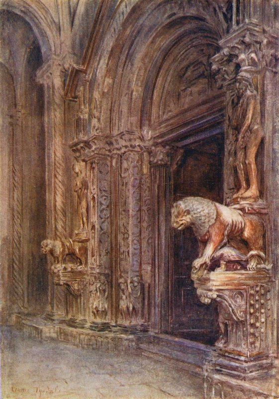 A traui dóm tornáca (színes litográfia) alkotó: Walter Frederick Roofe Tyndale
