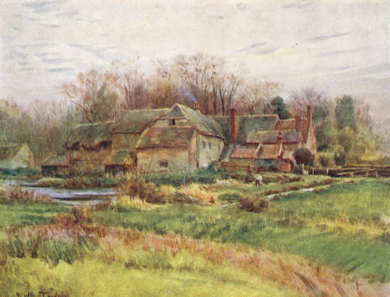 Wessex: Bindon Abbey Mill (színes litográfia) alkotó: Walter Frederick Roofe Tyndale