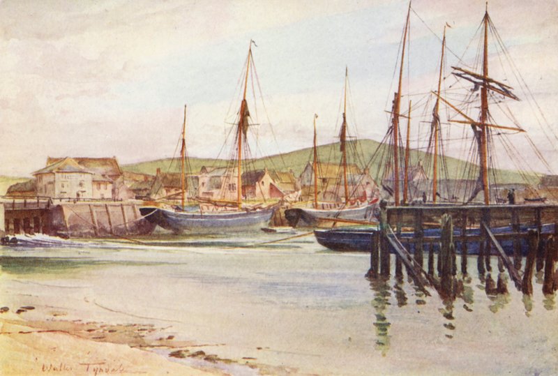 Wessex: Bridport, a Wessex-regények "Port Bredy"-je (színes litográfia) alkotó: Walter Frederick Roofe Tyndale