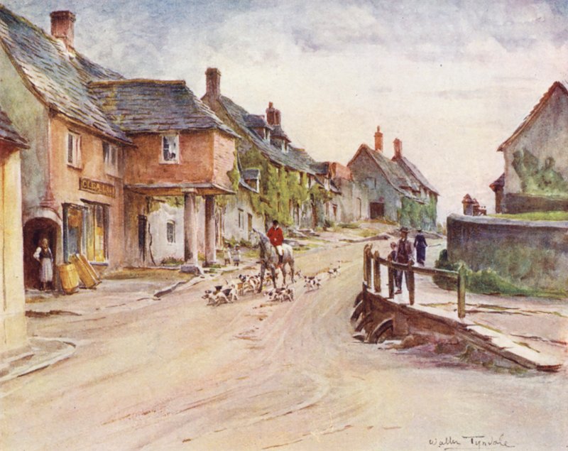 Wessex: East Street, Corfe Castle (színes litográfia) alkotó: Walter Frederick Roofe Tyndale
