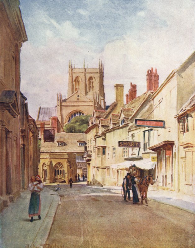 Wessex: Long Street, Sherborne (színes litográfia) alkotó: Walter Frederick Roofe Tyndale