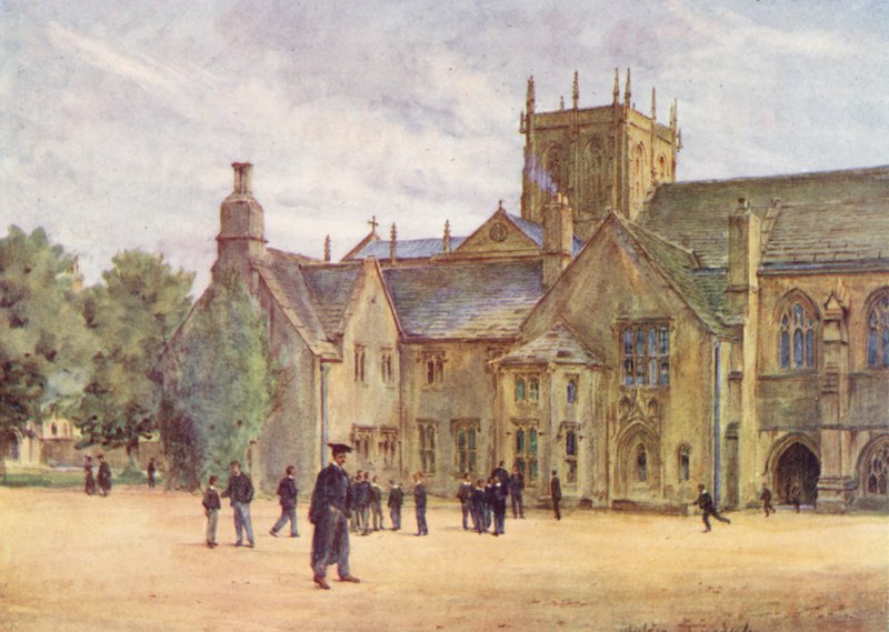 Wessex: Sherborne College (színes litográfia) alkotó: Walter Frederick Roofe Tyndale