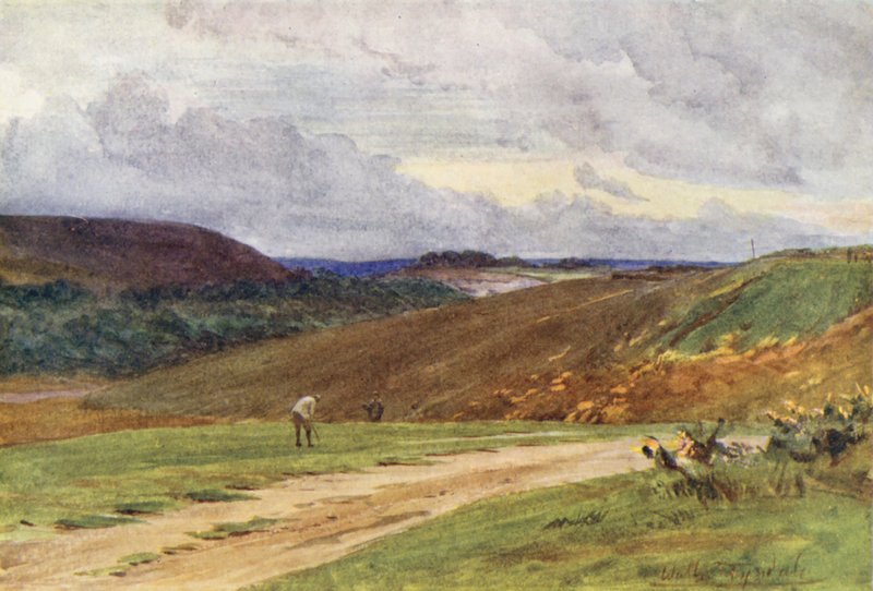 Wessex: Broadstone Golf Links, Poole közelében (színes litográfia) alkotó: Walter Frederick Roofe Tyndale