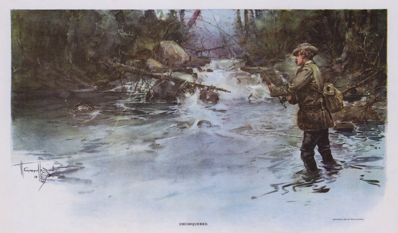 Meghódíthatatlan: horgászjelenet (színes litó) alkotó: Walter Granville Smith