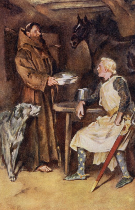 Illusztráció Ivanhoe-hoz, Sir Walter Scott (színes litó) alkotó: Walter Grieve