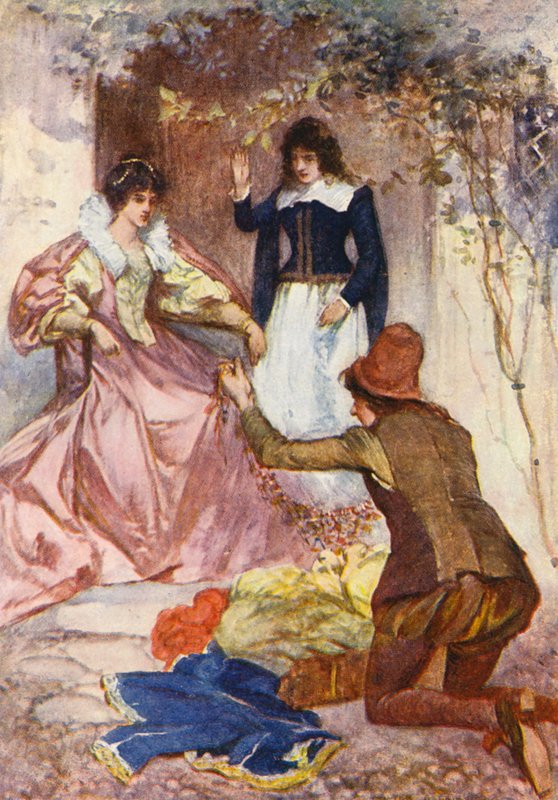 Sir Walter Scott Kenilworth illusztrációja (színes litográfia) alkotó: Walter Grieve