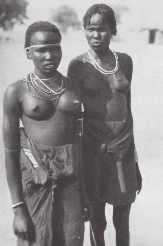 Közép-afrikai bennszülött lány (fekete-fehér fotó) alkotó: Walter Mittelholzer