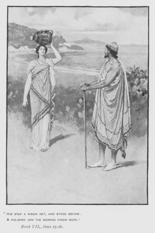 Illusztráció a pápa Homérosz Odüsszeiájához (litho) alkotó: Walter Paget