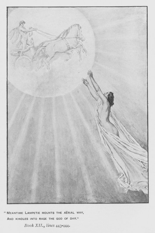 Illusztráció a pápa Homérosz Odüsszeiájához (litho) alkotó: Walter Paget