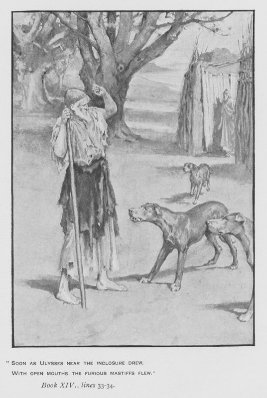 Illusztráció a pápa Homérosz Odüsszeiájához (litho) alkotó: Walter Paget