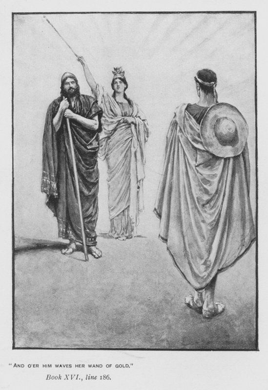 Illusztráció a pápa Homérosz Odüsszeiájához (litho) alkotó: Walter Paget