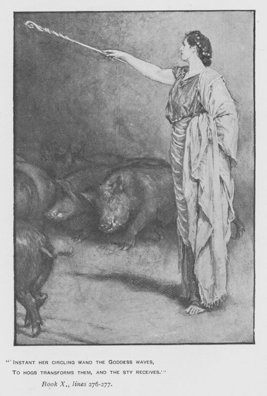 Illusztráció a pápa Homérosz Odüsszeiájához (litho) alkotó: Walter Paget
