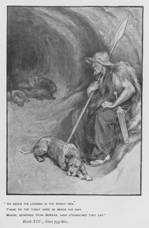 Illusztráció a pápa Homérosz Odüsszeiájához (litho) alkotó: Walter Paget