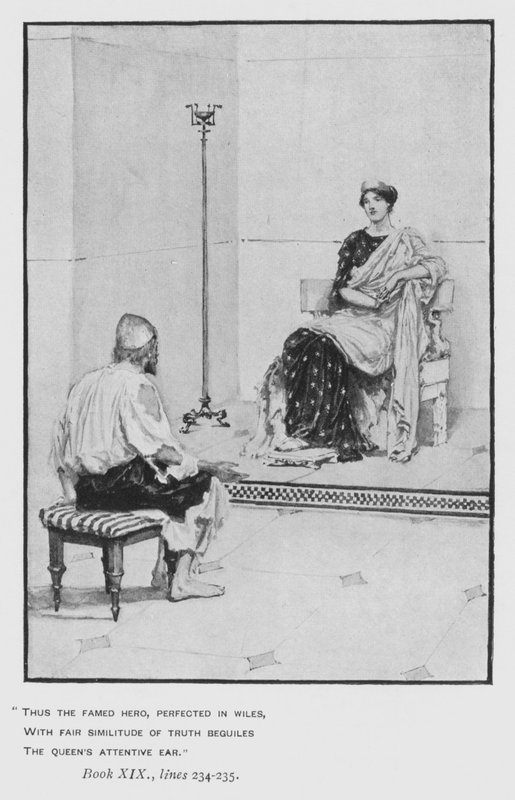 Illusztráció a pápa Homérosz Odüsszeiájához (litho) alkotó: Walter Paget