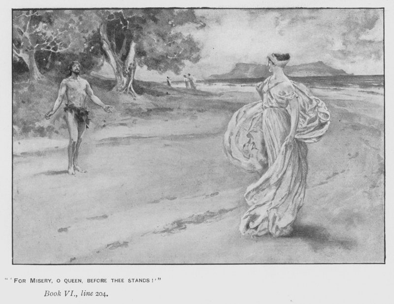 Illusztráció a pápa Homérosz Odüsszeiájához (litho) alkotó: Walter Paget