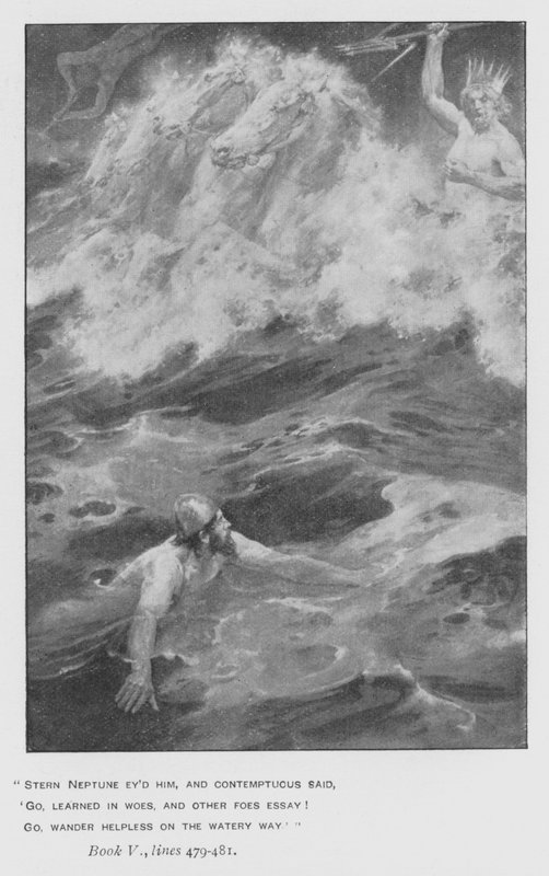 Illusztráció a pápa Homérosz Odüsszeiájához (litho) alkotó: Walter Paget