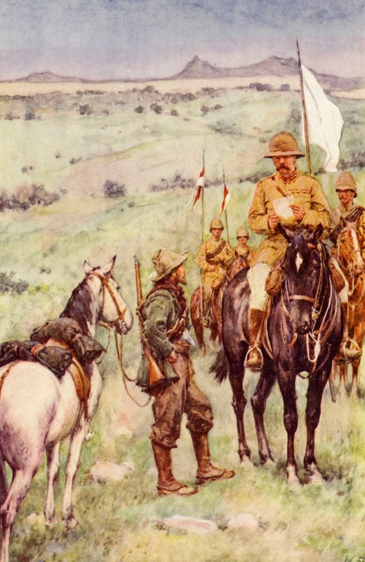 Lord Kitchener és Cronje tábornok hírnöke, Paardeberg alkotó: Walter Paget