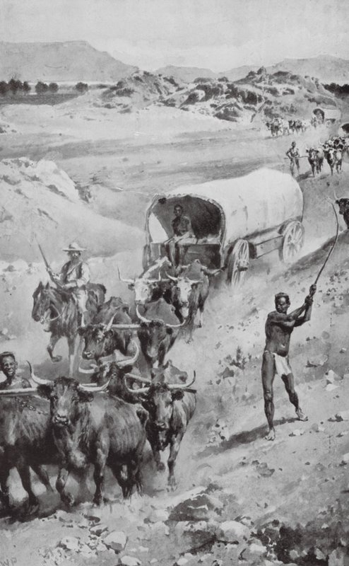 A nagy búr vándorlás Natalba 1835-36-ban (litográfia) alkotó: Walter Paget