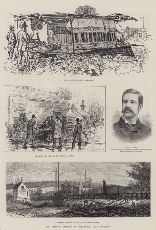 Vasúti katasztrófa Hexthorpe-ban, Doncaster közelében alkotó: Walter Paget