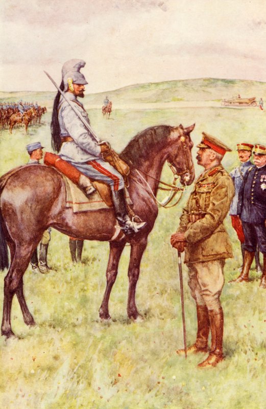 Lord Kitchener és Baratier tábornok franciaországi találkozója (színes litográfia) alkotó: Walter Paget