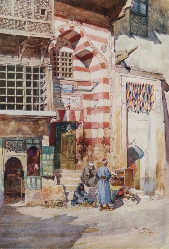 Egy Cairene utcában alkotó: Walter Spencer Stanhope Tyrwhitt