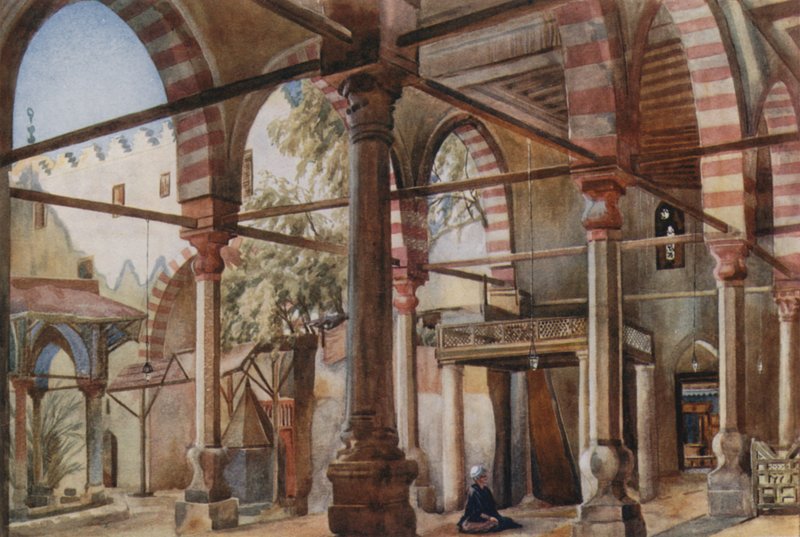 A kairói Shakhoun mecset belseje alkotó: Walter Spencer Stanhope Tyrwhitt