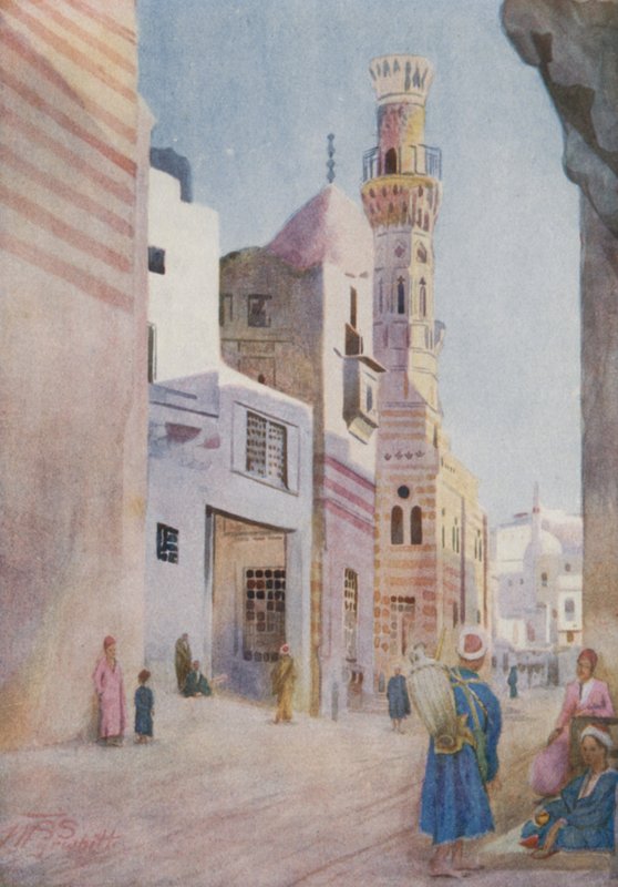 Mecsetek a Sharia Bab-el-Wazir-ban, Kairó alkotó: Walter Spencer Stanhope Tyrwhitt