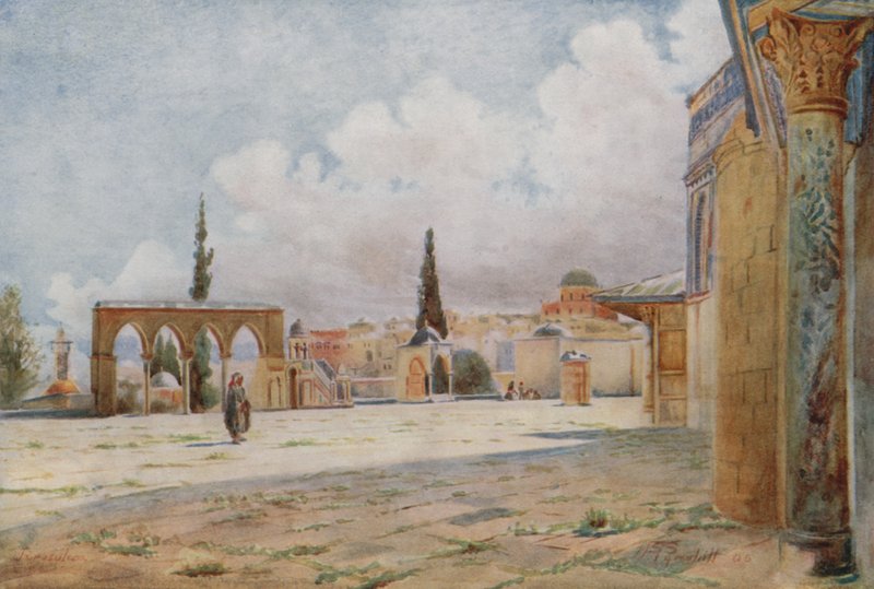 A mecset déli tornáca és a nyári szószék, Jeruzsálem alkotó: Walter Spencer Stanhope Tyrwhitt