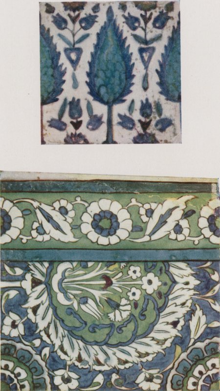 Szíriai csempe, a XVIII. századból, egy damaszkuszi mecsetből, szír cserép, XVI. vagy XVII. század, egy damaszkuszi mecsetből alkotó: Walter Spencer Stanhope Tyrwhitt