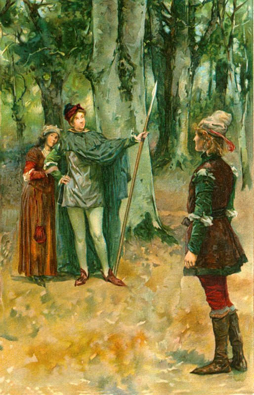 Ganimed: "Rozalindnak fogom színezni magam, te pedig úgy teszel, hogy udvarolsz nekem" alkotó: Walter Stanley Paget