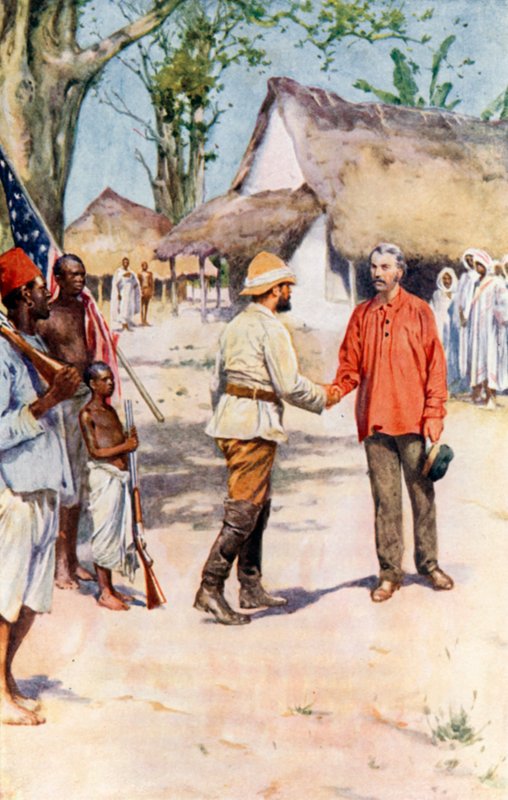 Livingstone és Stanley Ujijiben alkotó: Walter Stanley Paget
