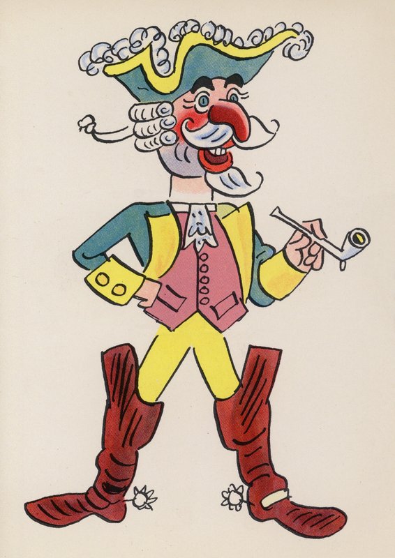Számok a gyermekkönyvekből: Münchhausen báró (színes litográfia) alkotó: Walter Trier