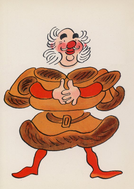 Számok a gyermekkönyvekből: Falstaff (színes litográfia) alkotó: Walter Trier