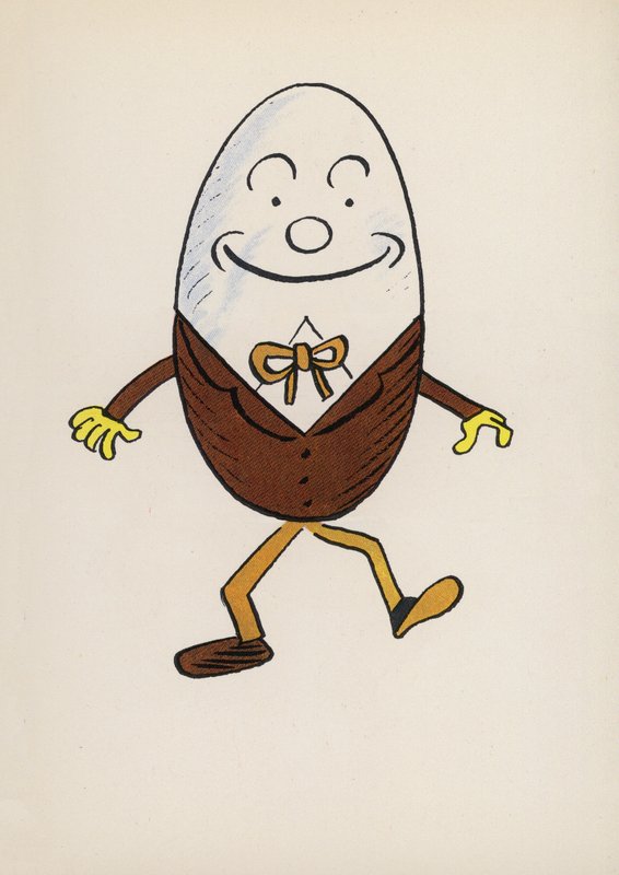 Számok a gyermekkönyvekből: Humpty Dumty (színes litográfia) alkotó: Walter Trier
