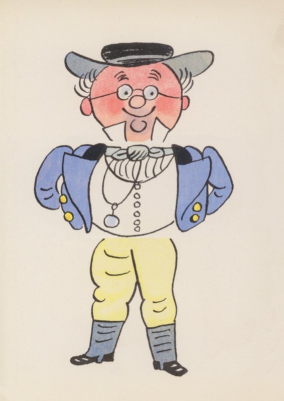 Számok a gyermekkönyvekből: Pickwick úr (színes litográfia) alkotó: Walter Trier