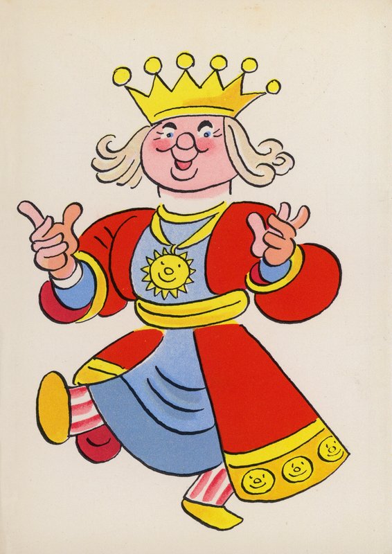 Számok a gyermekkönyvekből: Old King Cole (színes litográfia) alkotó: Walter Trier