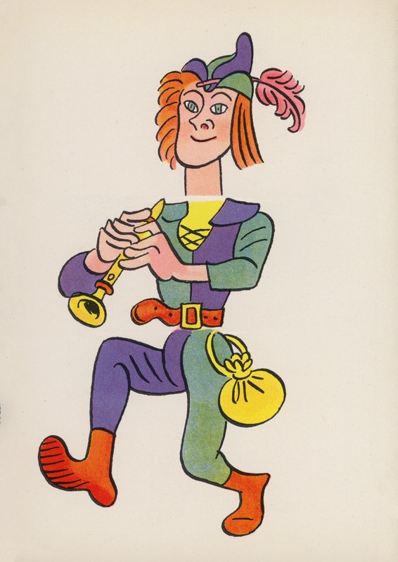 Számok a gyermekkönyvekből: Pied Piper (színes litográfia) alkotó: Walter Trier