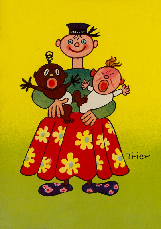 Walter Trier egyik őrült embere (színes litográfia) alkotó: Walter Trier