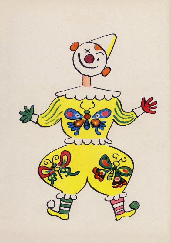Walter Trier egyik őrült embere (színes litográfia) alkotó: Walter Trier