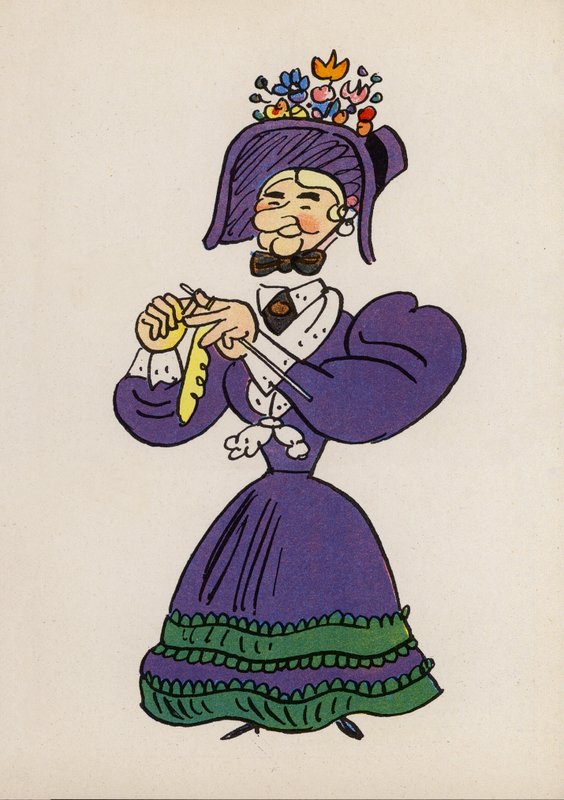 Walter Trier egyik őrült embere (színes litográfia) alkotó: Walter Trier